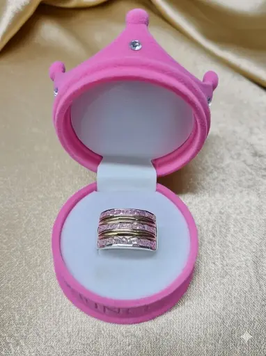 Anillo Triple Banda en Plata 925 con Enchape de Oro